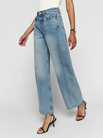 Alanis Mid Rise Barrel Leg Jeans