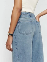 Alanis Mid Rise Barrel Leg Jeans