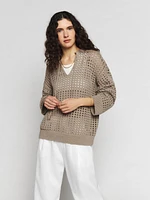 Jayden Cotton Open Knit Sweater