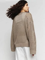 Jayden Cotton Open Knit Sweater