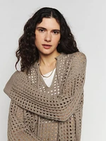 Jayden Cotton Open Knit Sweater