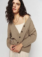 Eros Cotton Cable Cardigan