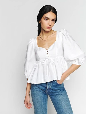 Abigail Linen Top