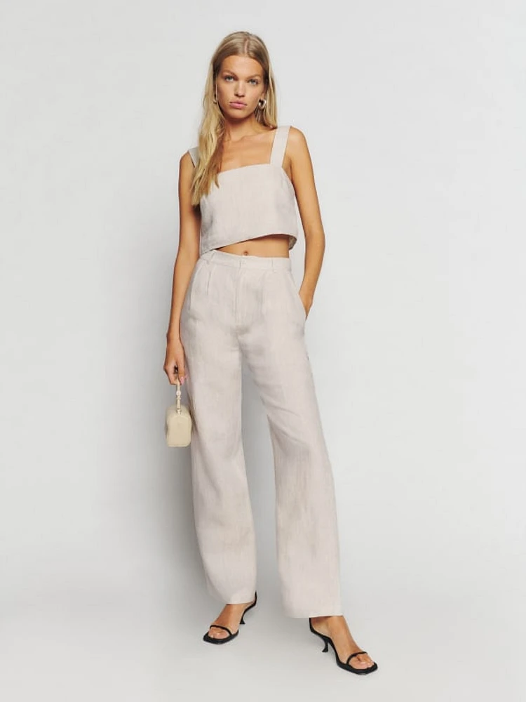 Petites Olivia Linen Two Piece