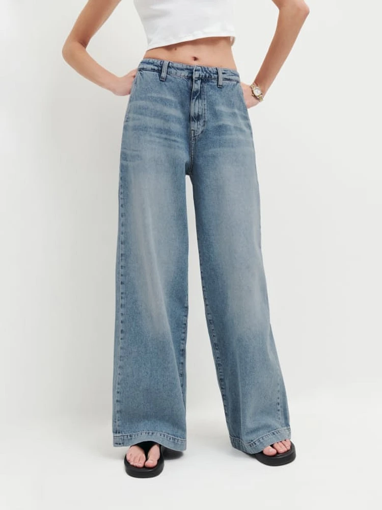 Tomas Super Wide Leg Slouch Trouser Jeans