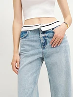 Cary High Rise Foldover Slouchy Jeans