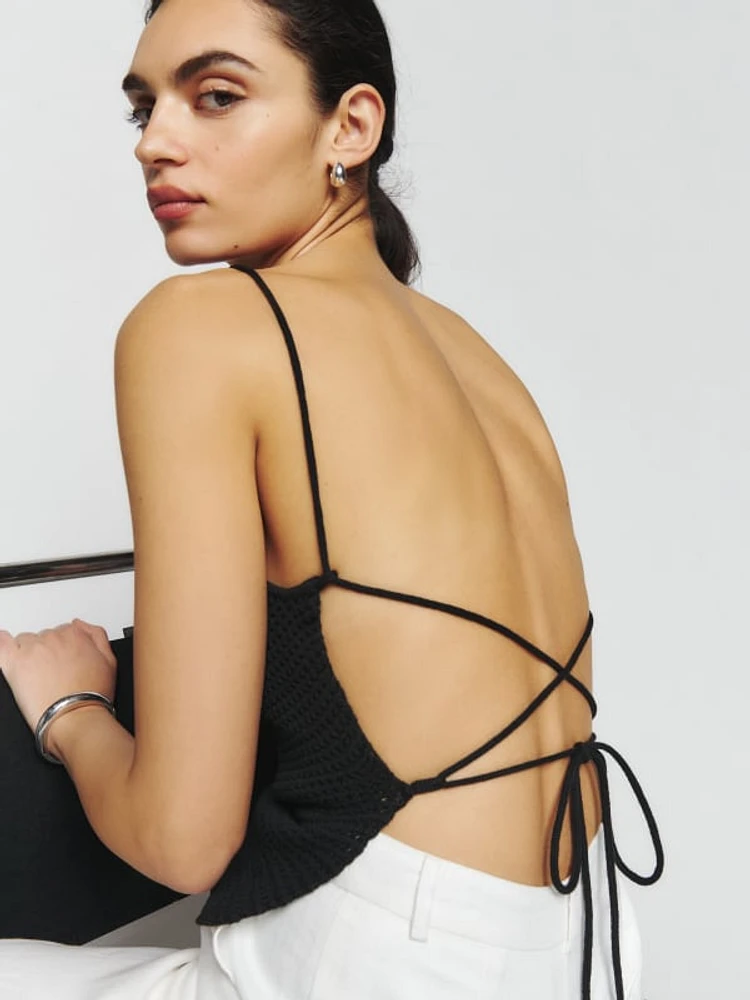 Linda Cotton Open Back Tank