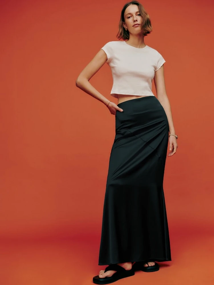 Isabel Satin Skirt