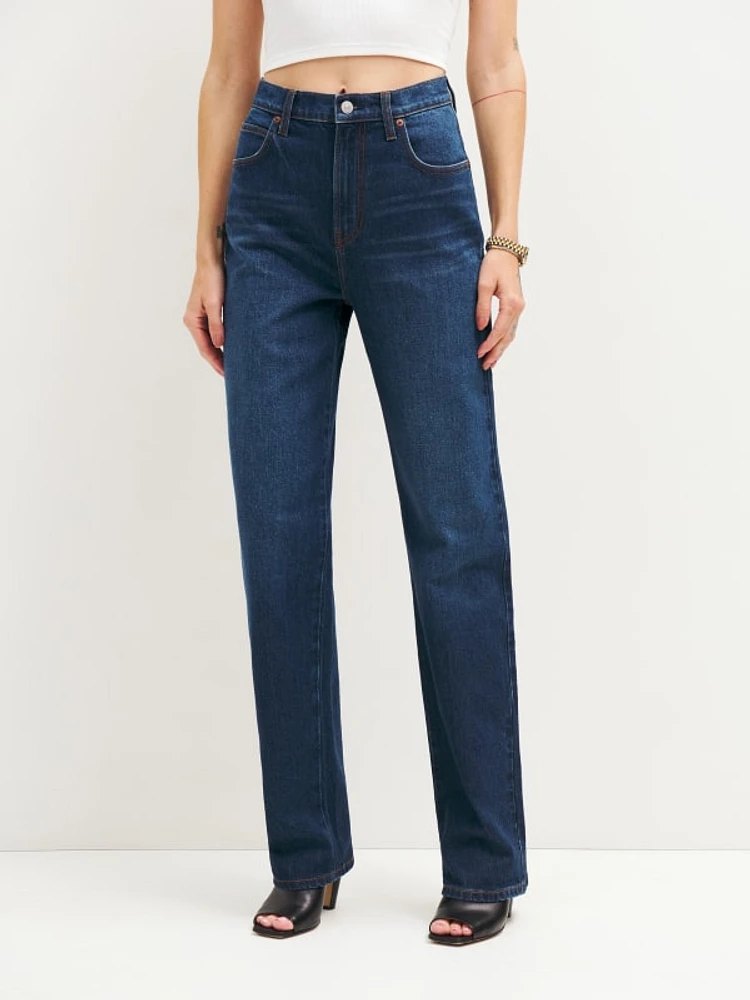 Elan Ultra High Rise Straight Leg Jeans