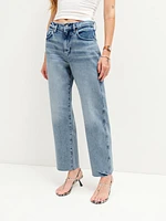 Val 90s Mid Rise Straight Cropped Jeans