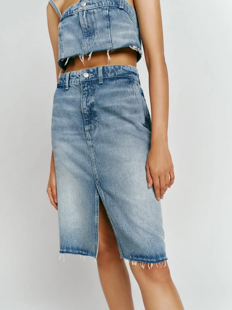 Dyani Denim Midi Skirt