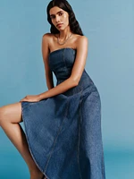 Malina Denim Strapless Dress