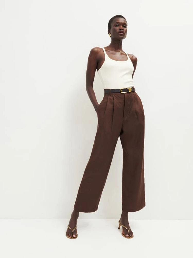 Mason Cropped Linen Pant