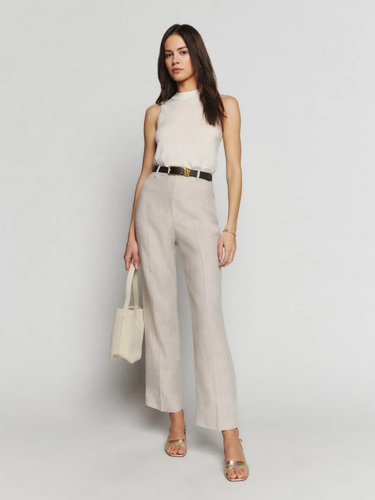 Petites Freddie Linen Pant