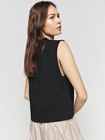 Sleeveless Crewneck Tee