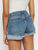 Charlene High Rise Cuffed Jean Shorts