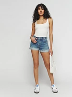 Charlene High Rise Cuffed Jean Shorts