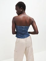 Colleena Strapless Denim Top