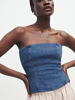 Colleena Strapless Denim Top