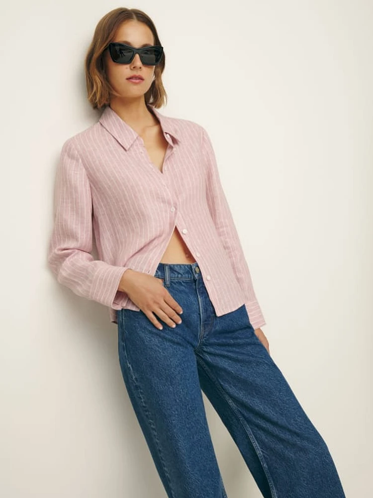 Sky Relaxed Linen Top