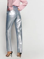 Cynthia High Rise Coated Straight Jeans