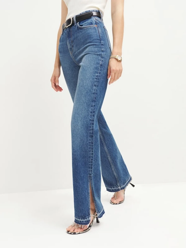 Lake High Rise Split Hem Bootcut Jeans