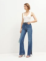 Lake High Rise Split Hem Bootcut Jeans