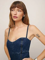 Daphne Wide Leg Denim Jumpsuit