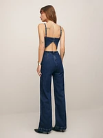 Daphne Wide Leg Denim Jumpsuit