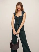 Calypso Wide Leg Denim Jumpsuit