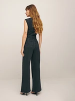 Calypso Wide Leg Denim Jumpsuit