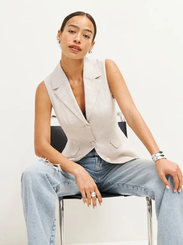 Billie Linen Vest