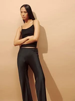 Gale Satin Mid Rise Bias Pant