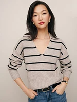 Beckie Cashmere Collared Sweater