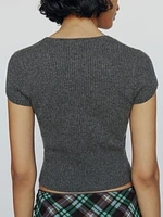 Teo Cashmere Short Sleeve Sweater