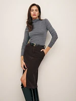 Lila Corduroy Midi Skirt