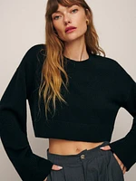 Paloma Cropped Cashmere Crew