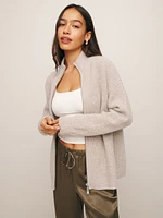 Dennis Cashmere Oversized Zip Sweater