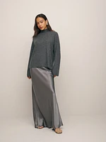 Garrett Cashmere Cable Oversized Turtleneck