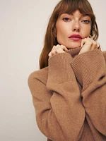 Garrett Cashmere Cropped Turtleneck