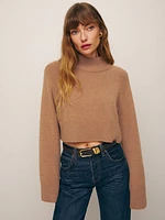 Garrett Cashmere Cropped Turtleneck