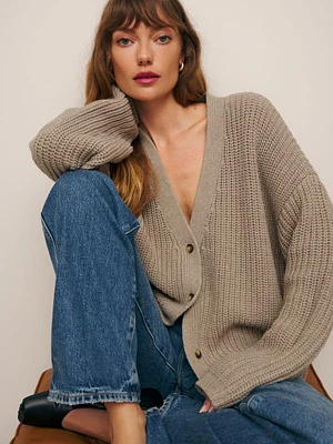 Maya Cotton Cashmere Oversized Cardigan