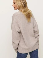 Jadey Cashmere Oversized V-neck Sweater