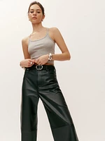 Veda Kennedy Wide Leg Leather Pant