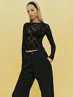 Adriano Lace Knit Top