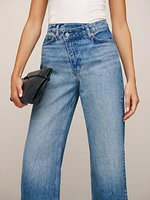 Gemma High Rise Crossover Wide Leg Jeans