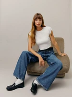 Cary Tailored High Rise Slouchy Wide Leg Jeans