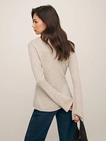 Jade Cashmere Collared Sweater