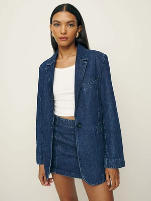 Elsa Relaxed Denim Blazer