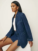 Elsa Relaxed Denim Blazer